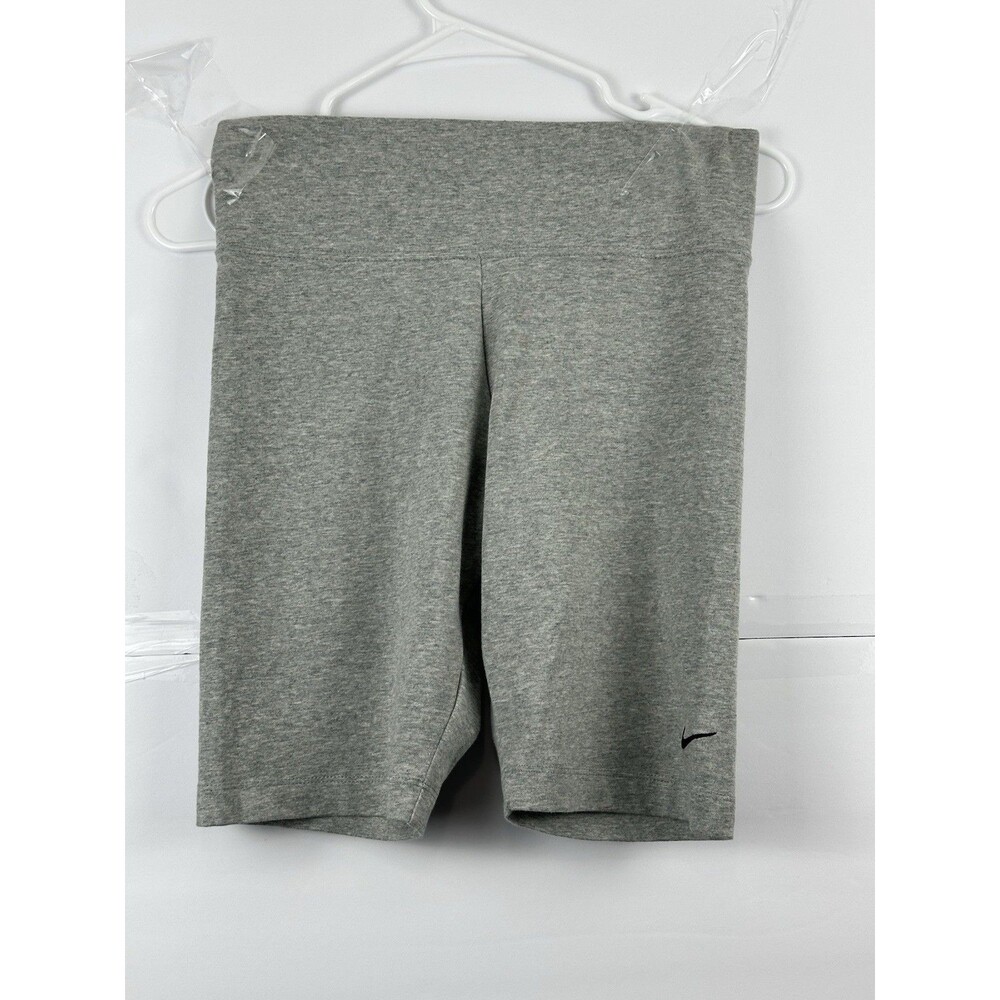 Nike Women's Gray Heather Bike Shorts Size M High Waist Style DB3905